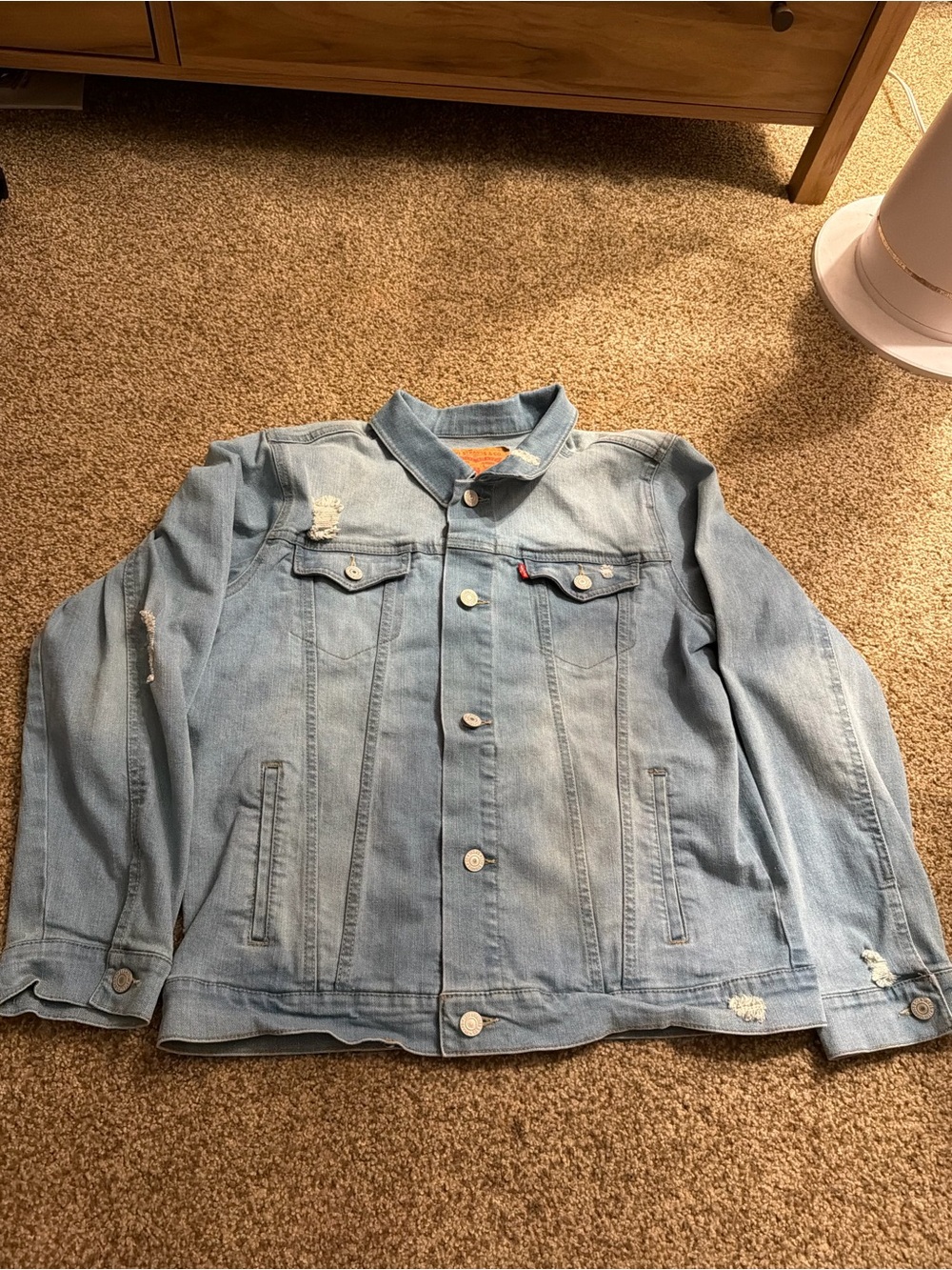 Levi's Light Blue Distressed Kids Denim Jacket